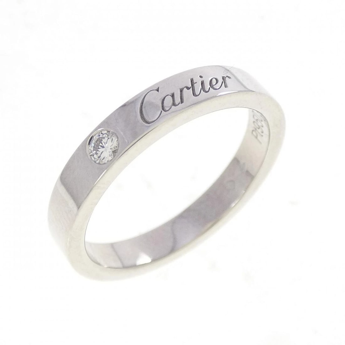CARTIER WEDDING RING: Cartier Wedding Ring Brand: CARTIER Type/Style: Cartier Ring Material: Platinum950, Color: Silver Size: US5(49) Accessories: None Accessories Notice: When purchasing pre-owned goods, please refer to