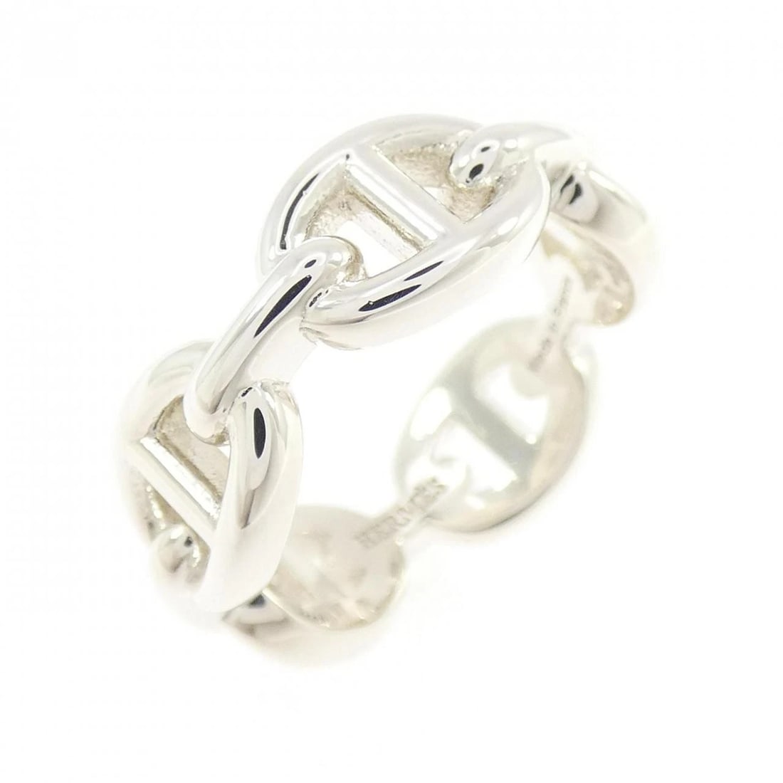 HERMES CHAINE D'ANCRE ENCHAINE RING: Hermes Chaine d'Ancre Enchaine Ring Brand: HERMES Type/Style: Hermes Ring Material: 925Silver, Color: Silver Size: US5 3/4(51) Accessories: None Accessories Notice: When purchasing pre-owned goods,