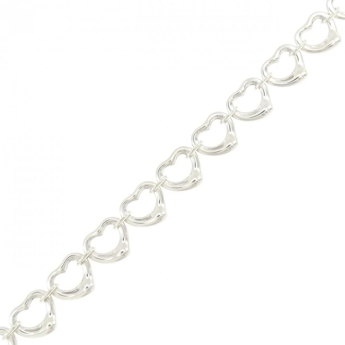 TIFFANY&CO. OPEN HEART CONTINI BRACELET: TIFFANY&Co. Open Heart Contini Bracelet Brand: TIFFANY&Co. Type/Style: TIFFANY & Co. Bracelet Material: 925Silver, Color: Silver Size: Length18cmActual Size Max width approx: 9.8mm Accessories: None