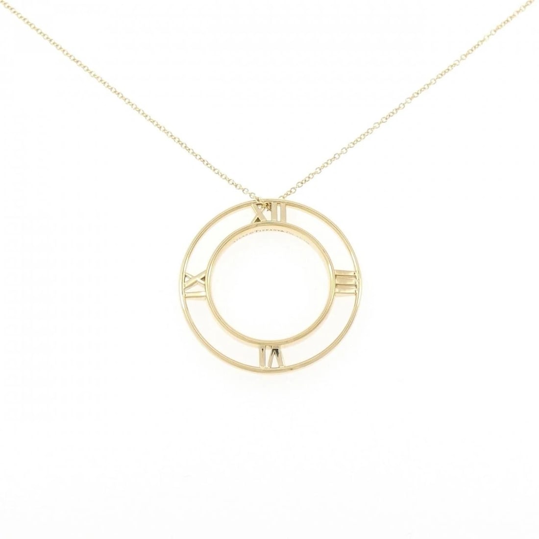 TIFFANY&CO. ATLAS ROUND SMALL NECKLACE: TIFFANY&Co. Atlas Round Small Necklace Brand: TIFFANY&Co. Type/Style: TIFFANY&Co. Necklace Material: 750 yellow gold, Color: yellow gold Size: Length60cmActual Size Diameteraround: 29.9mm Chain