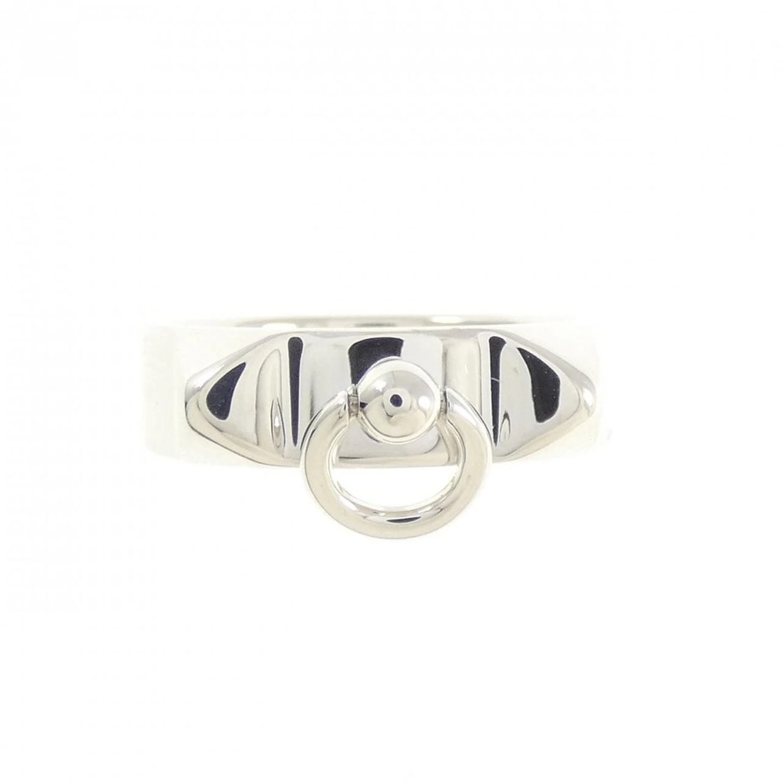 HERMES COLLIER DE CHIEN RING: Hermes Collier de Chien Ring Brand: HERMES Type/Style: Hermes Ring Material: 925Silver, Color: Silver Size: US5 3/4(51) Accessories: None Accessories Notice: When purchasing pre-owned goods, please