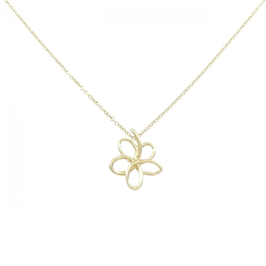 TIFFANY&CO. FLOWER 750YG NECKLACE: TIFFANY&Co. Flower 750YG Necklace Brand: TIFFANY&Co. Type/Style: TIFFANY&Co. Necklace Material: 750 yellow gold, Color: yellow gold Size: Length41cmActual SizePendant length approx. x width approx.: