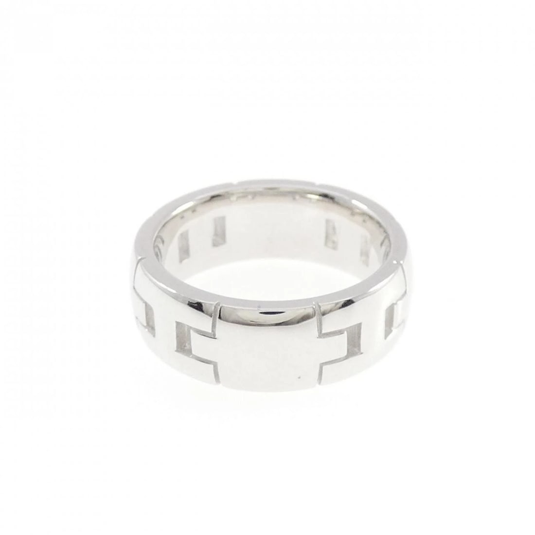 HERMES HERCULES GRAND MODEL RING: Hermes Hercules Grand Model Ring Brand: HERMES Type/Style: Hermes Ring Material: 750 white gold, Color: White Gold Size: US4(47) Accessories: None Accessories Notice: When purchasing pre-owned goods,