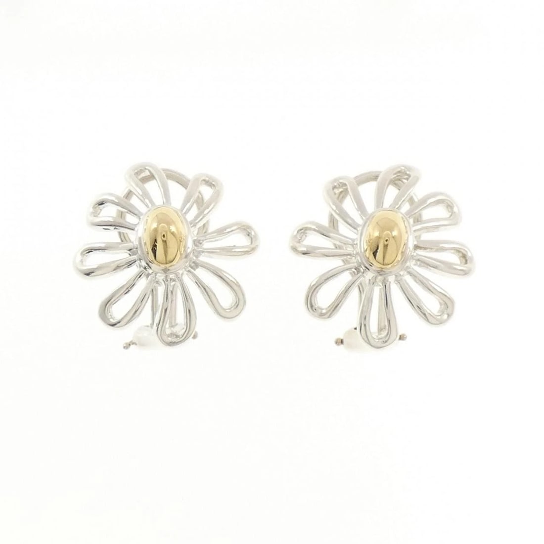 TIFFANY&CO. DAISY PIERCE: TIFFANY&Co. Daisy Pierce Brand: TIFFANY&Co. Type/Style: TIFFANY&Co. Pierce/Earring Material: 925Silver/750Yellow Gold, Color: YG,Silver Size: Actual Size Approximate dimensions (height x width): 20.0c