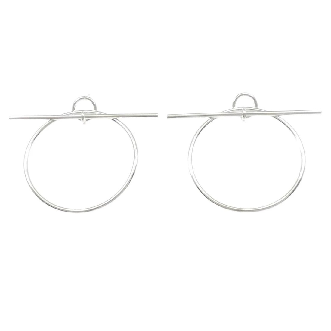 HERMES ECHAPPE PIERCE: Hermes Echappe Pierce Brand: HERMES Type/Style: Hermes Pierce/Earring Material: 925Silver, Color: Silver Size: Actual Size Approximate dimensions: 50.6mm (height) x 58.9mm (width) Accessories: None