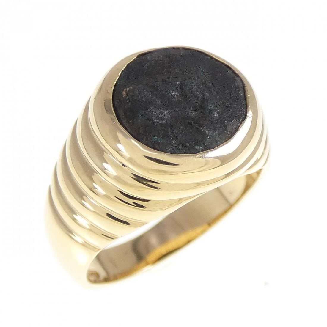 BVLGARI MONETE RING: Bvlgari Monete Ring Brand: BVLGARI Type/Style: Bulgari Ring Material: 750/Bronze, Color: None Size: US5 Accessories: None Accessories Notice: When purchasing pre-owned goods, please refer to the