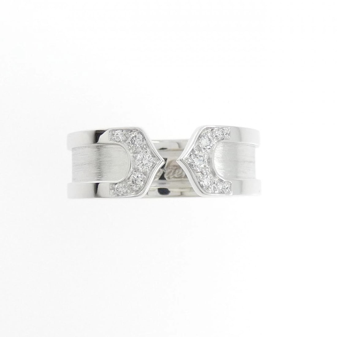 CARTIER SMALL RING: Cartier Small Ring Brand: CARTIER Type/Style: Cartier ring Material: 750 white gold, Main Stone Natural Color: White Gold Size: US5.5(49) Accessories: None Accessories Notice: When purchasing