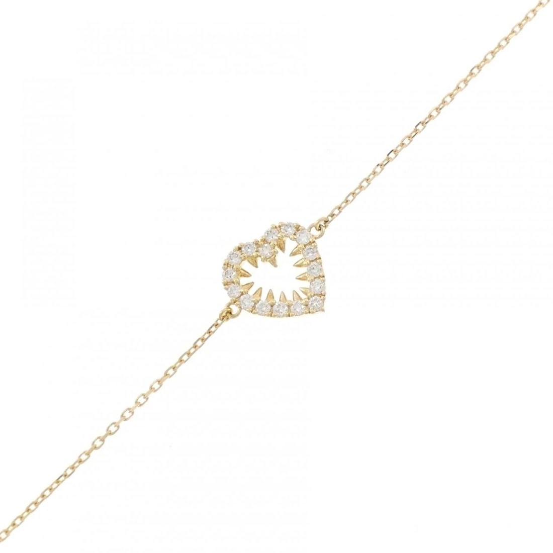 TASAKI DANGER HEART BRACELET: Tasaki Danger Heart Bracelet Brand: TASAKI Type/Style: Tasaki Bracelet Material: 750 yellow gold, Main Stone Natural Color: Yellow Gold Size: 16.5cmActual Size Max width approx: 9.7mm Accessories: