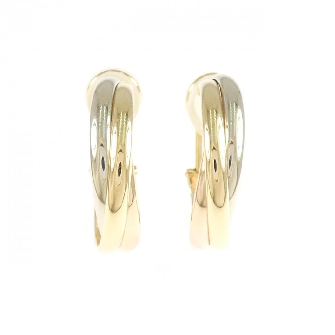 CARTIER TRINITY EARRING: Cartier Trinity Earring Brand: CARTIER Type/Style: Cartier Pierce/Earring Material: 750 Yellow Gold/750 White Gold/750 Pink Gold, Color: YG,WG,PG Size: Actual Size Approximate dimensions (height x