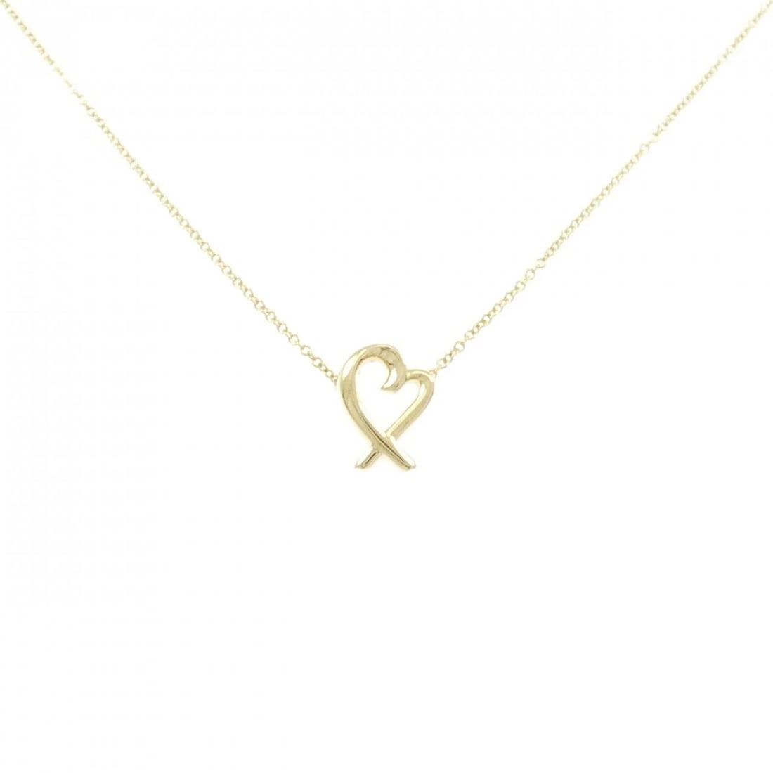 TIFFANY&CO. LOVING HEART NECKLACE: TIFFANY&Co. Loving Heart Necklace Brand: TIFFANY&Co. Type/Style: TIFFANY&Co. Necklace Material: 750 yellow gold, Color: Yellow Gold Size: Length41cmActual Size Pendant length approx. x width approx.: