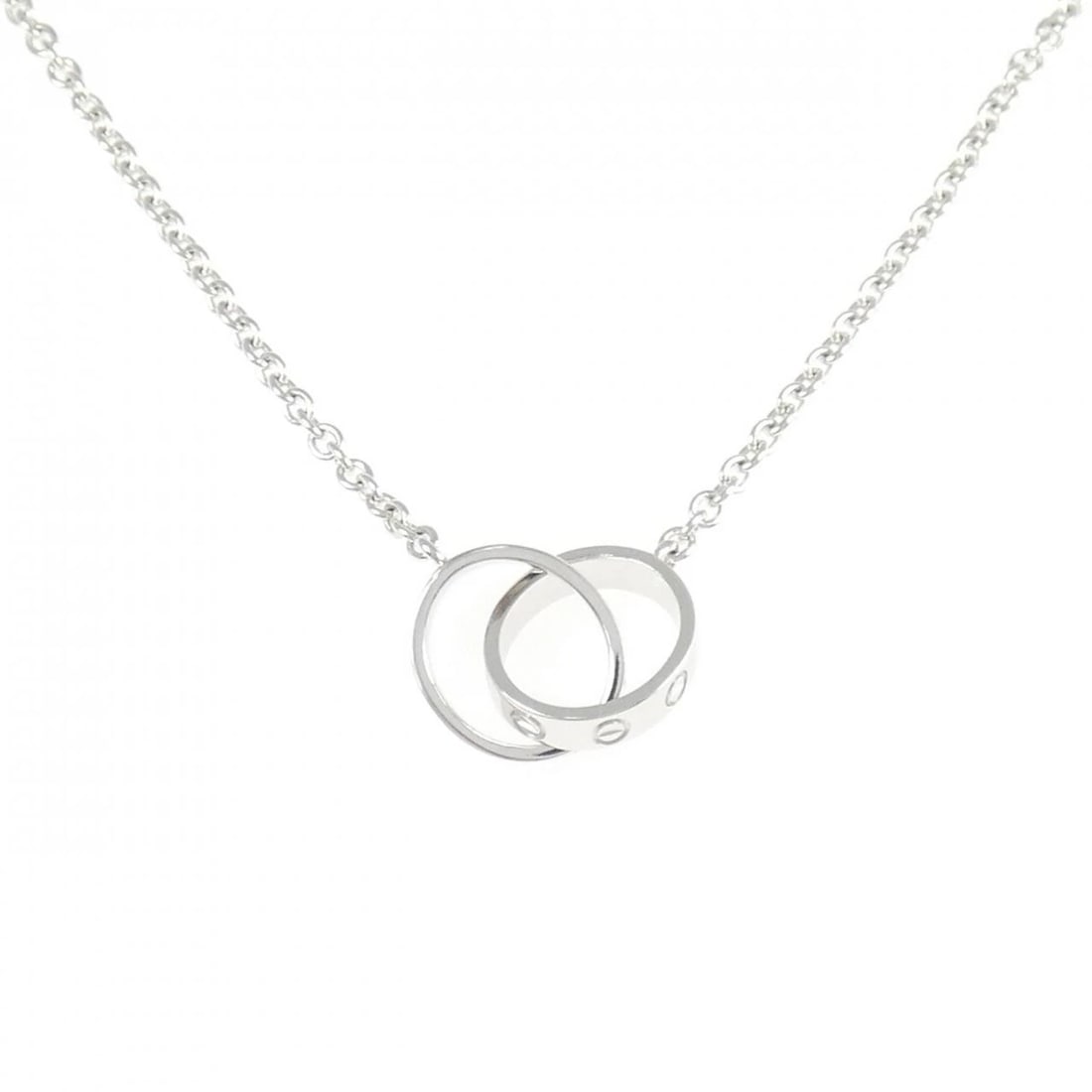 CARTIER BABY LOVE NECKLACE: Cartier Baby Love Necklace Brand: CARTIER Type/Style: Cartier Necklace Material: 750 white gold, Color: White GOLD Size: Length44cmActual Size Max width approx.: 9.6mm Chain maximum width approx.: