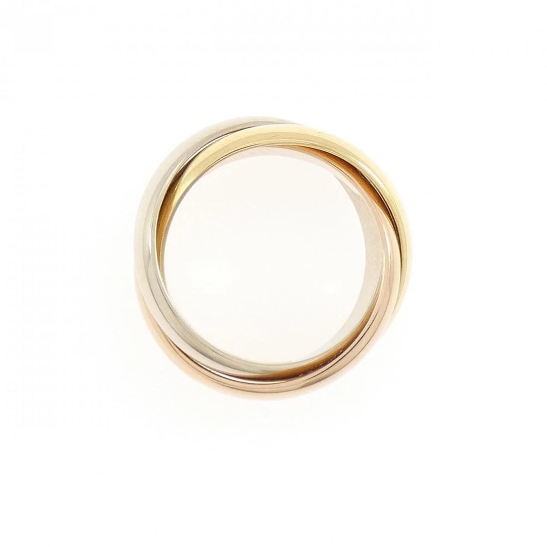 CARTIER TRINITY RING: Cartier Trinity ring Brand: CARTIER Type/Style: Cartier Ring Material: 750 Yellow Gold/750 White Gold/750 Pink Gold, Color: YG,WG,PG Size: US5 3/4(51) Accessories: None Accessories Notice: When