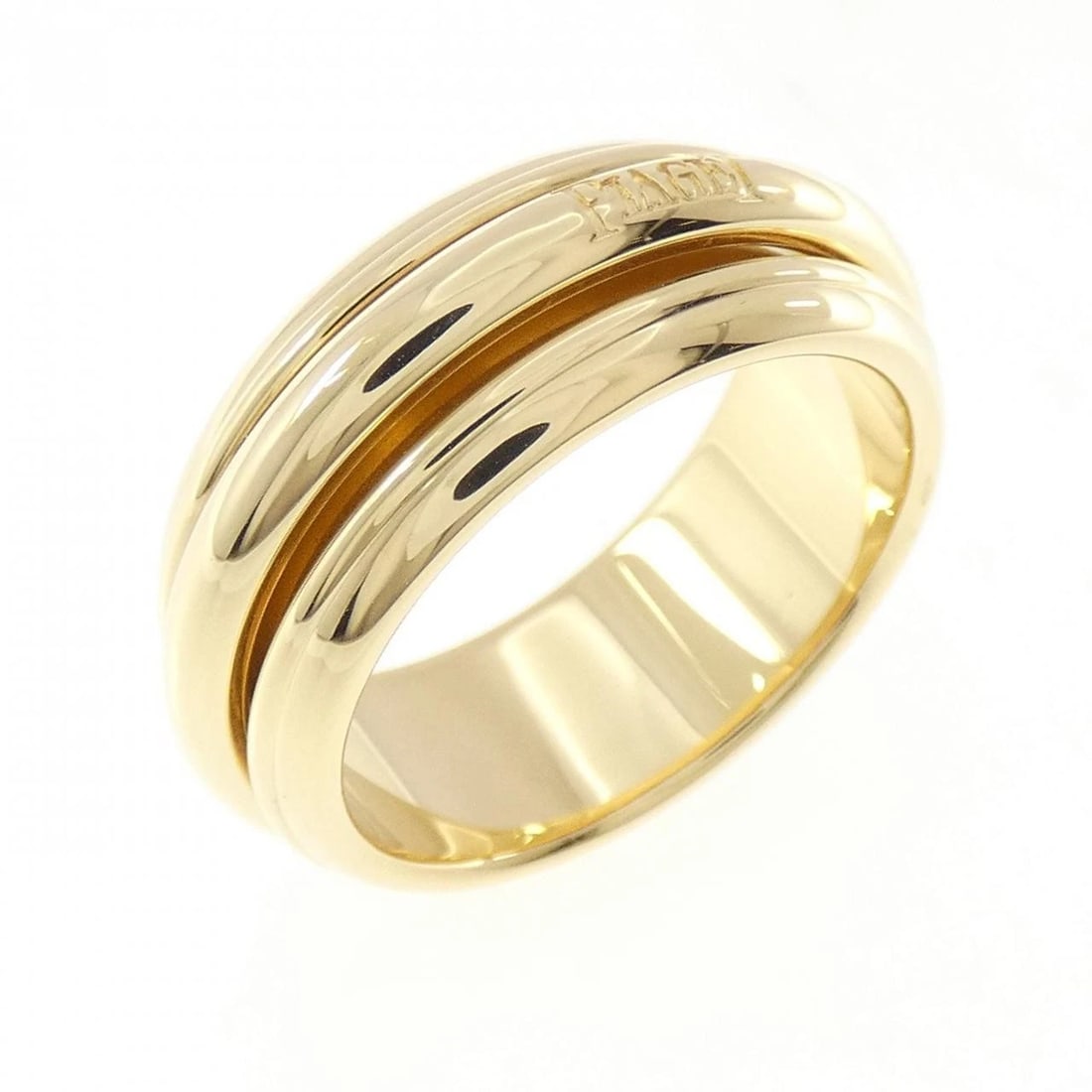PIAGET POSSESSION RING: PIAGET Possession ring Brand: PIAGET Type/Style: PIAGET Ring Material: 750 yellow gold, Color: Yellow Gold Size: US9 1/2(61) Accessories: None Accessories Notice: When purchasing pre-owned goods,
