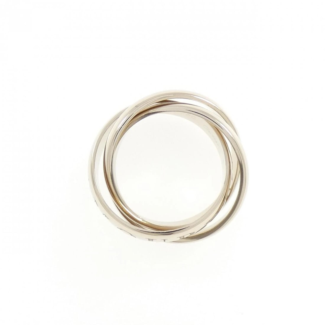 CARTIER TRINITY 1998 CHRISTMAS RING: Cartier Trinity 1998 Christmas Ring Brand: CARTIER Type/Style: Cartier Ring Material: 750 white gold, Color: White GOLD Size: US6 1/4(52) Accessories: None Accessories Notice: When purchasing