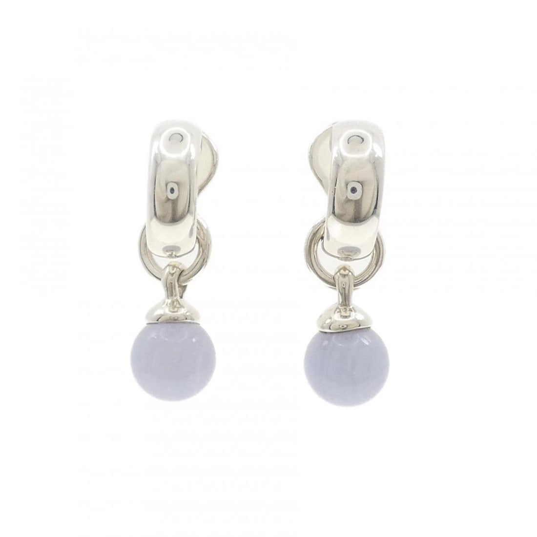 TIFFANY&CO. CHALCEDONY EARRINGS: TIFFANY&Co. Chalcedony Earrings Brand: TIFFANY&Co. Type/Style: TIFFANY&Co. Pierce/Earring Material: 925Silver, Main Stone Chalcedony Color: Silver Size: Actual Size Approximate dimensions (height x