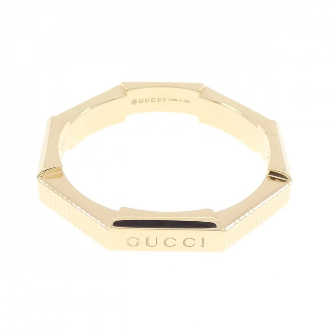 GUCCI STRIPE RING: Gucci Stripe Ring Brand: GUCCI Type/Style: Gucci Ring Material: 750 yellow gold, Color: Yellow Gold Size: US9(20) Accessories: None Accessories Notice: When purchasing pre-owned goods, ple