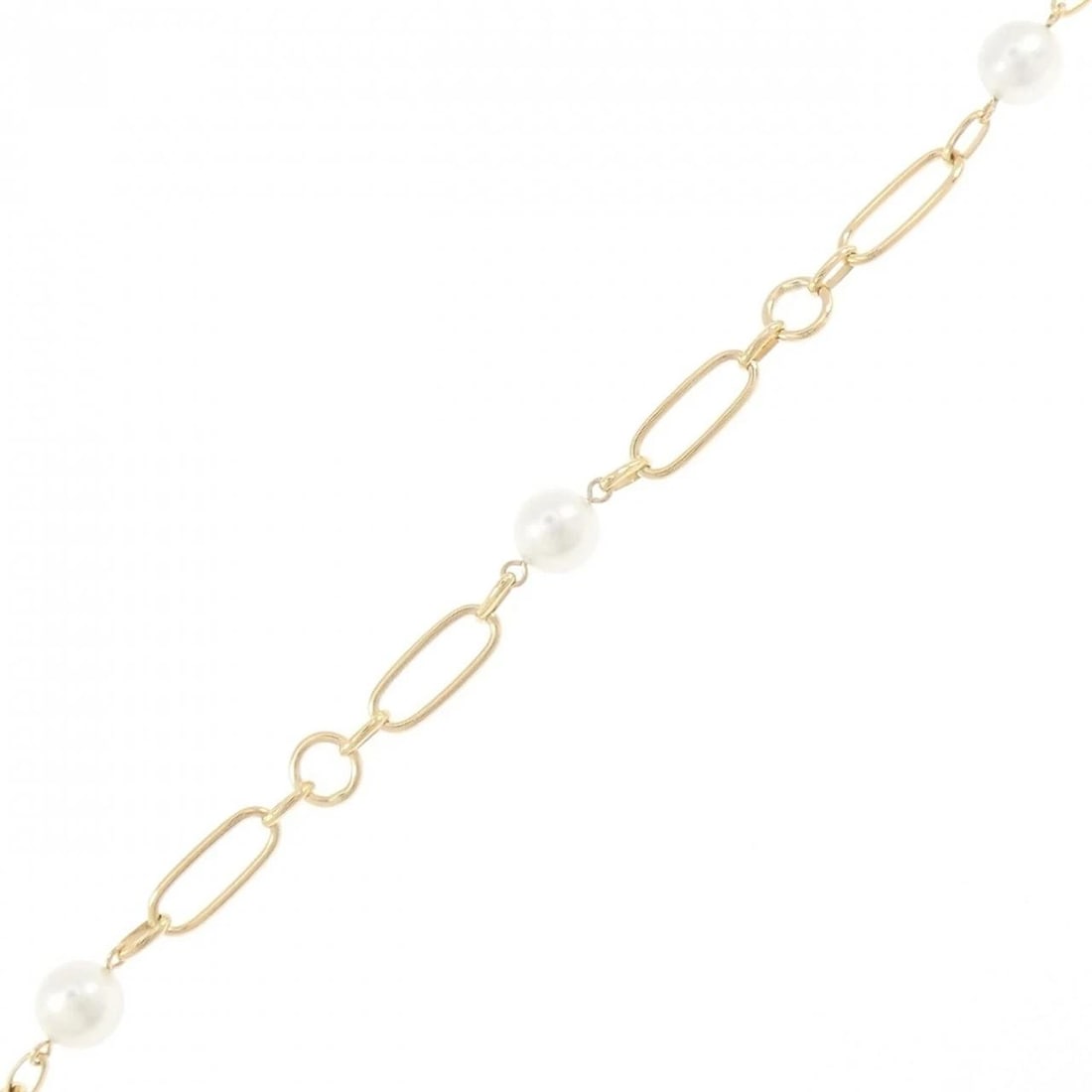MIKIMOTO M-CODE BRACELET: Mikimoto M-Code Bracelet Brand: MIKIMOTO Type/Style: Mikimoto Bracelet Material: K18 yellow gold, Main Stone Akoya Pearl Color: Yellow gold Size: 18cmActual Size Max width approx: 6.6mm Accessories: