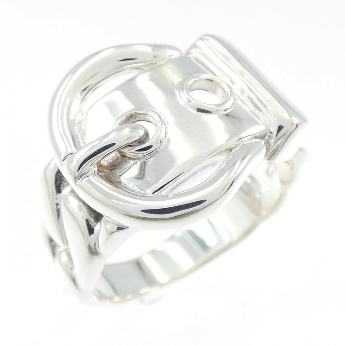 HERMES BOUCLE SERIE RING: Hermes Boucle Serie Ring Brand: HERMES Type/Style: Hermes Ring Material: 925Silver, Color: Silver Size: US6 1/4(53) Accessories: None Accessories Notice: When purchasing pre-owned goods, please refer