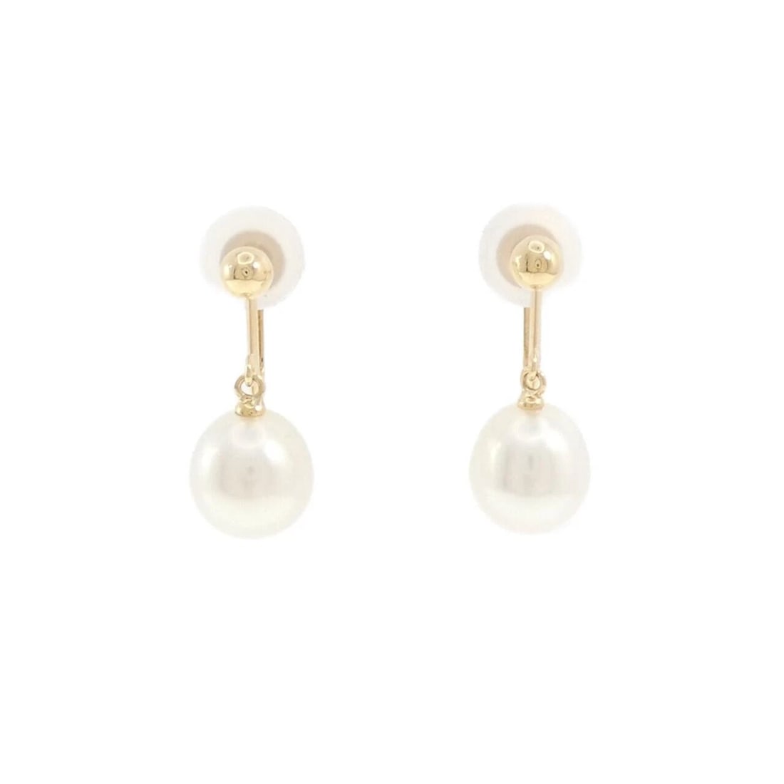 TASAKI WHITE SOUTH SEA PEARL EARRINGS: TASAKI White South Sea Pearl Earrings Brand: TASAKI Type/Style: Tasaki Pierce/Earring Material: K18 yellow gold, Main Stone White Butterfly Pearl Color: Yellow Gold Size: Actual Size Approx. height x