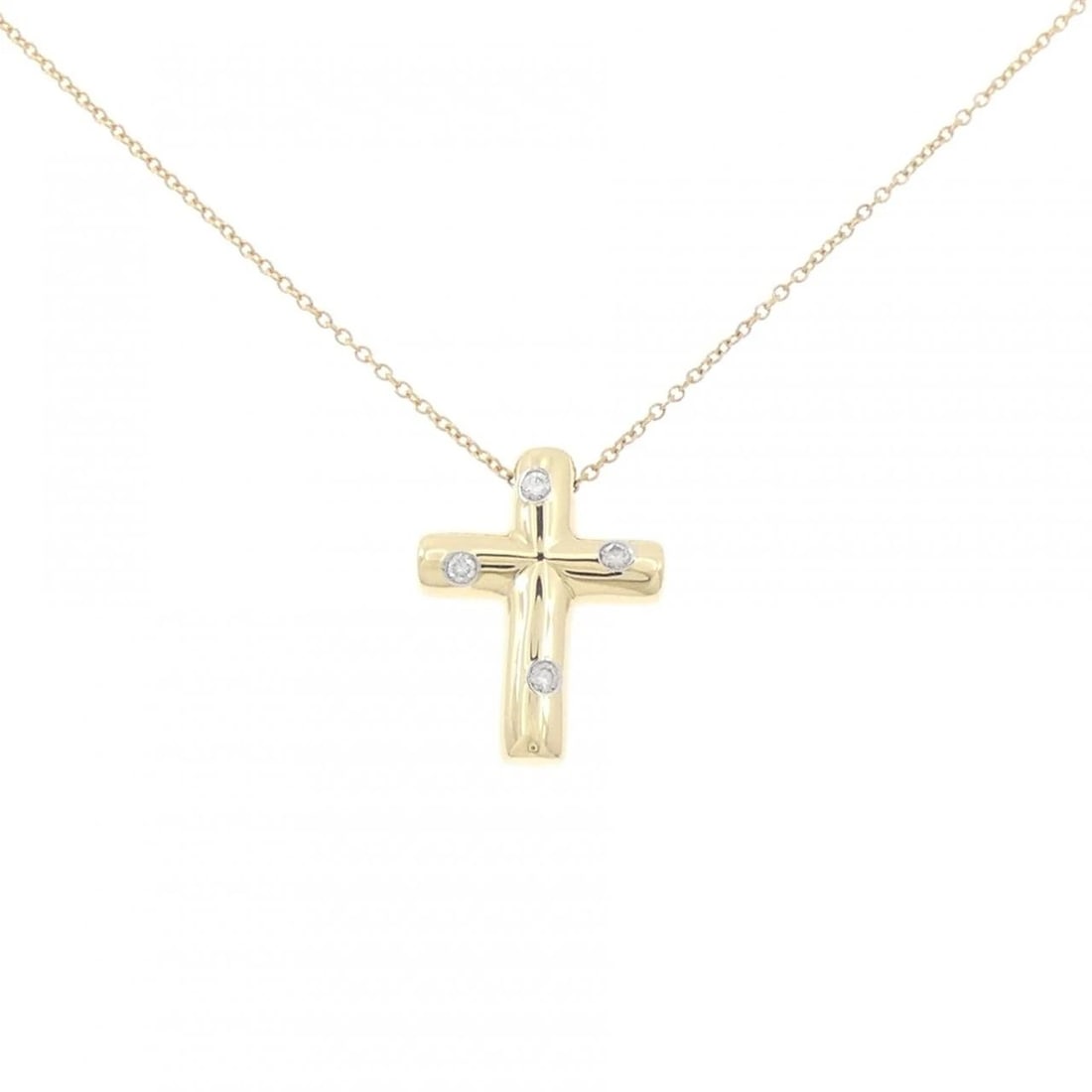 TIFFANY & CO. DOTS CROSS NECKLACE: TIFFANY & Co. Dots Cross Necklace Brand: TIFFANY&Co. Type/Style: TIFFANY&Co. Necklace Material: 750 yellow gold, Main Stone Natural Color: yellow gold Size: Length41cmActual Size Pendant length