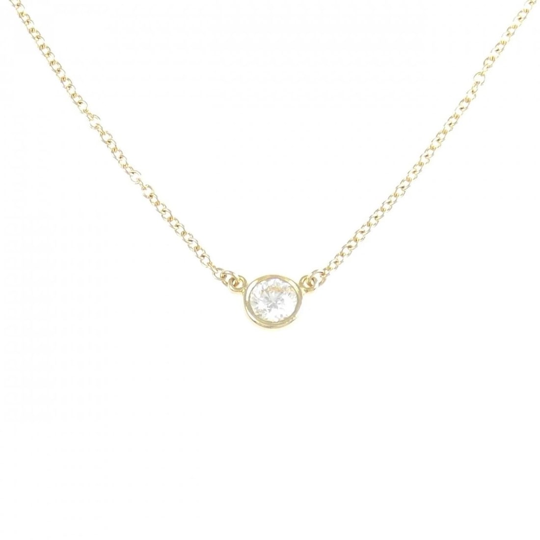 TIFFANY&CO. BY THE YARD NECKLACE: TIFFANY&Co. By the Yard Necklace Brand: TIFFANY&Co. Type/Style: TIFFANY&Co. Necklace Material: 750 yellow gold, Main Stone Natural Color: yellow gold Size: Length41cmActual Size Diameteraround: 4.9mm