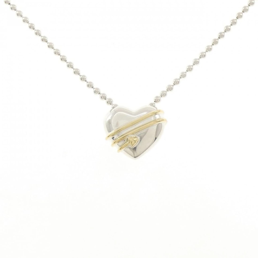 TIFFANY & CO. 925/750YG NECKLACE: TIFFANY & Co. 925/750YG Necklace Brand: TIFFANY&Co. Type/Style: TIFFANY&Co. Necklace Material: 925Silver/750Yellow Gold, Color: YG,Silver Size: Length45cm Actual Size Pendant length approx. x width ap