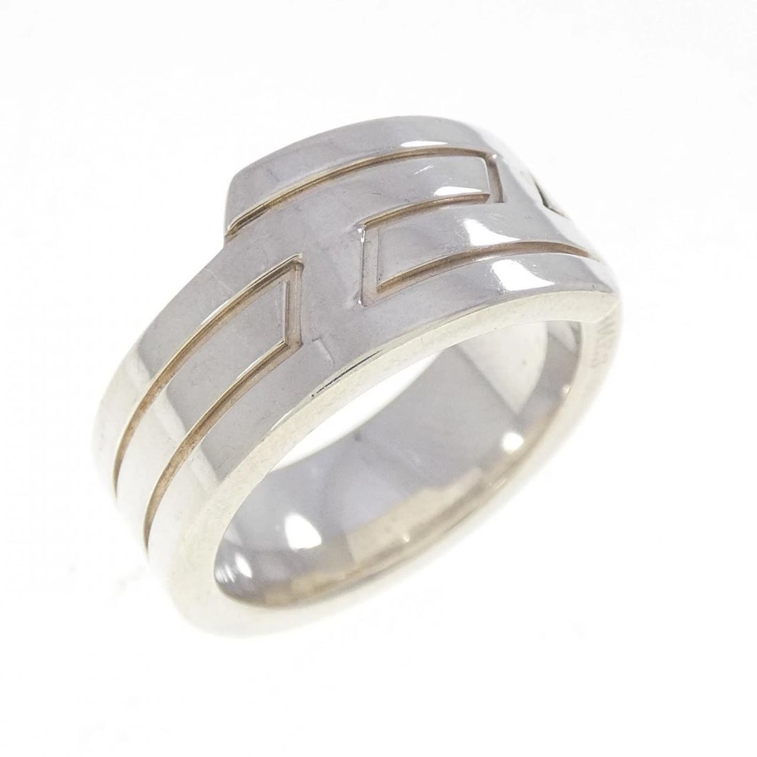 HERMES 925 RING: Hermes 925 Ring Brand: HERMES Type/Style: Hermes Ring Material: 925Silver, Color: Silver Size: US7 1/4(55) Accessories: None Accessories Notice: When purchasing pre-owned goods, please ref