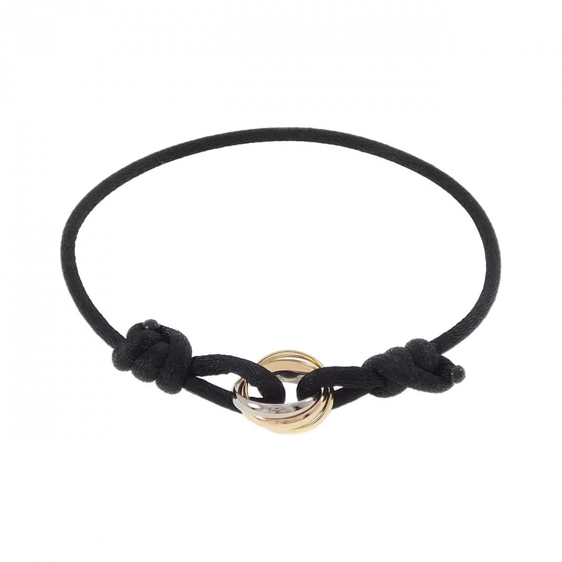 CARTIER TRINITY CORD BRACELET: Cartier Trinity cord bracelet Brand: CARTIER Type/Style: Cartier Bracelets Material: 750 Yellow Gold/750 White Gold/750 Pink Gold, Color: YG,WG,PG Size: Actual Size Max width approx: 12.9mm Access