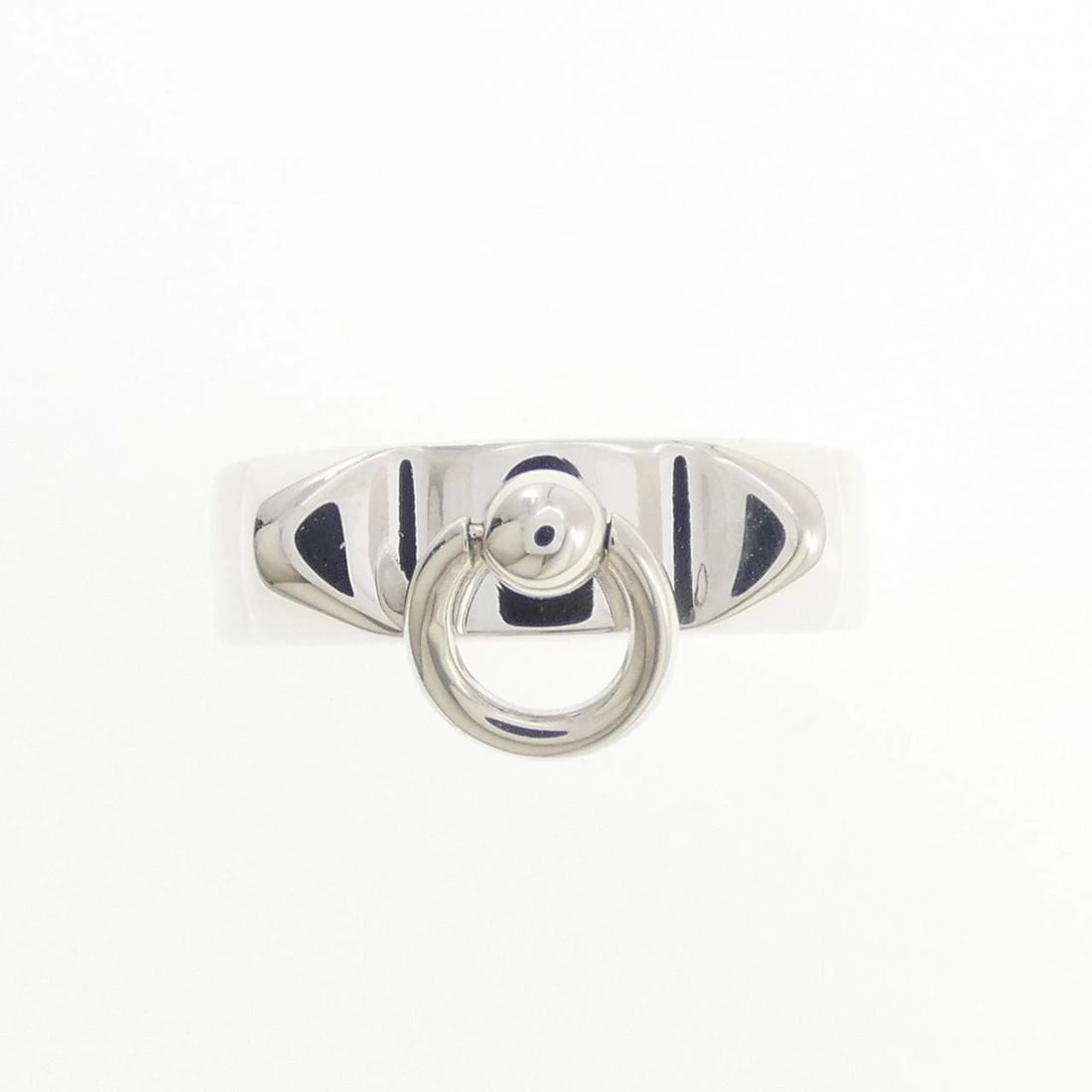 HERMES COLLIER DE CHIEN RING: Hermes Collier de Chien Ring Brand: HERMES Type/Style: Hermes Ring Material: 925Silver, Color: Silver Size: US5(49) Accessories: None Accessories Notice: When purchasing pre-owned goods, please refer