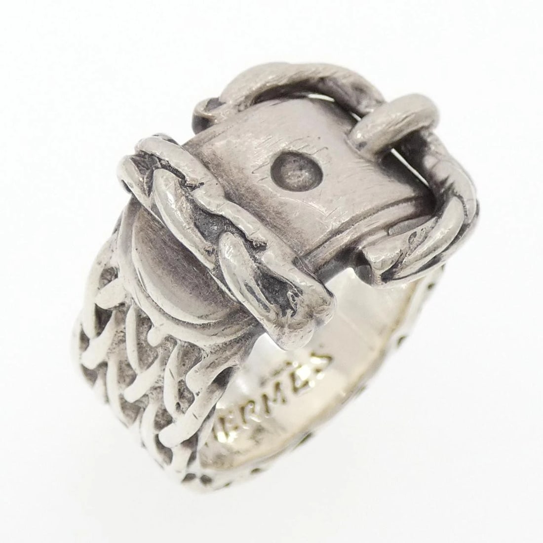 HALLMARK HERMES RING: Hallmark Hermes Ring Brand: HERMES Type/Style: Hermes Ring Material: Hall mark, Color: None Size: US5 3/4(51) Accessories: None Accessories Notice: When purchasing pre-owned goods, please refer to
