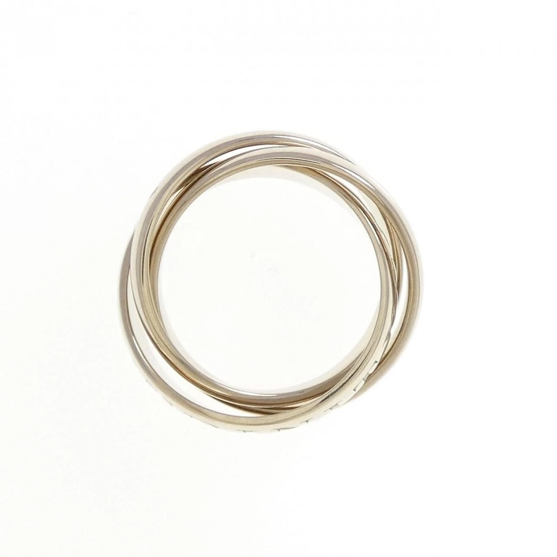 CARTIER TRINITY CHRISTMAS RING: Cartier Trinity Christmas Ring Brand: CARTIER Type/Style: Cartier Ring Material: 750 white gold, Color: White GOLD Size: US6 1/2(53) Accessories: None Accessories Notice: When purchasing pre-owned
