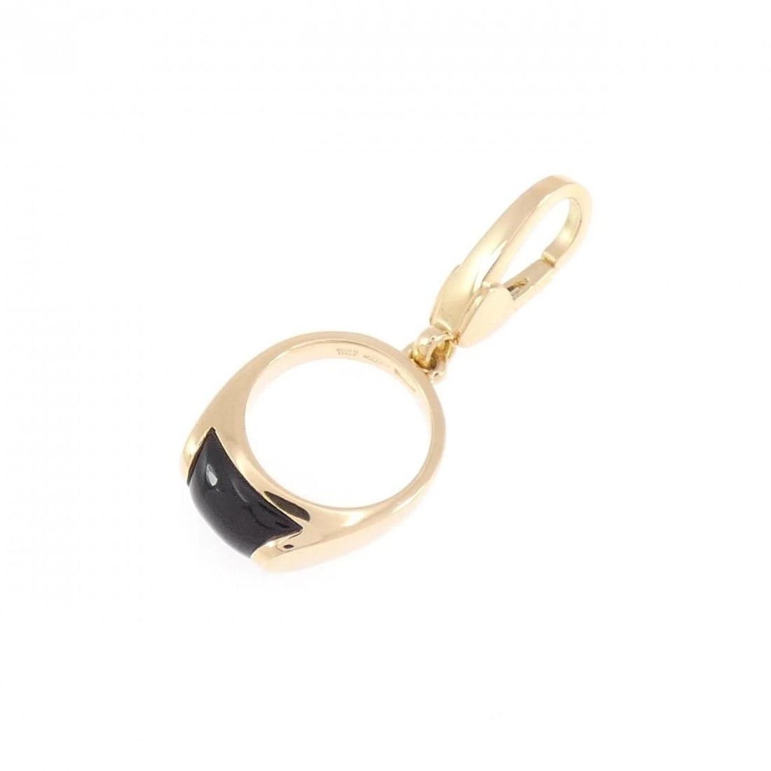 BVLGARI TRONCHETTO CHARM: Bvlgari Tronchetto Charm Brand: BVLGARI Type/Style: Bvlgari Pendant/Brooch Material: 750 yellow gold, Main Stone Onyx Color: YELLOW GOLD Size: Actual Size Approximate dimensions: 29.3cm (height) x