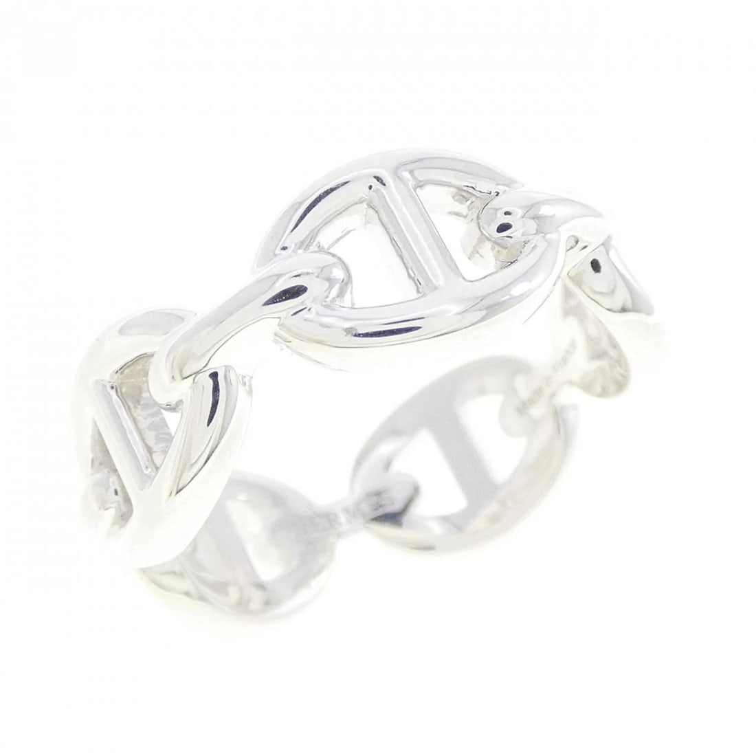 HERMES CHAINE D'ANCRE ENCHAINE RING: Hermes Chaine d'Ancre Enchaine Ring Brand: HERMES Type/Style: Hermes Ring Material: 925Silver, Color: Silver Size: US6 1/4(52) Accessories: None Accessories Notice: When purchasing pre-owned goods,