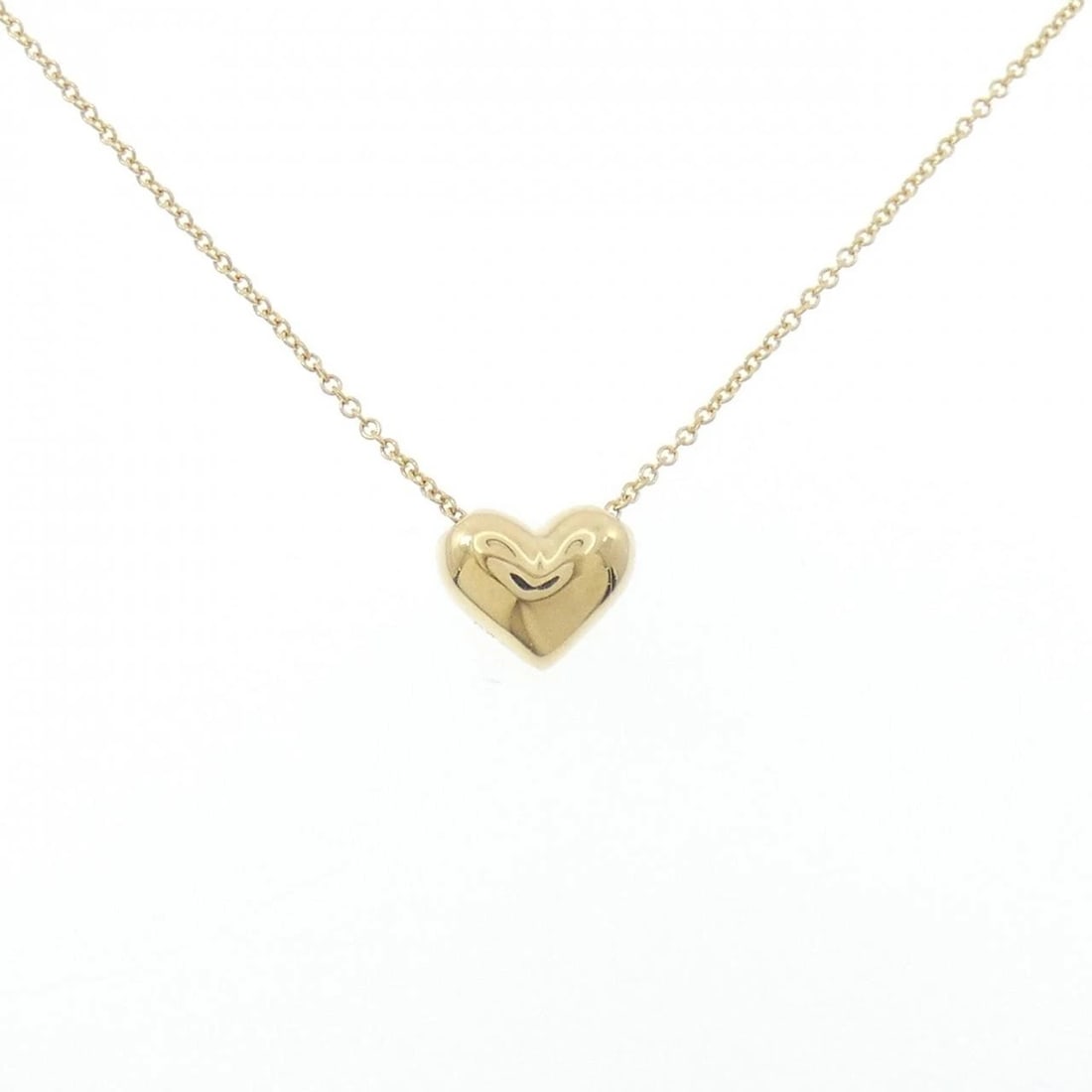 TIFFANY & CO. PINCHED HEART NECKLACE: TIFFANY & Co. Pinched Heart Necklace Brand: TIFFANY&Co. Type/Style: TIFFANY&Co. Necklace Material: 750 yellow gold, Color: yeLLOW GOLD Size: Length37cm Actual Size Pendant length approx. x width