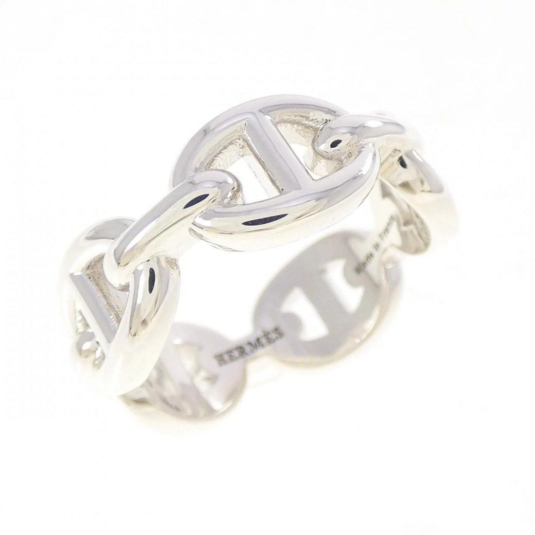HERMES CHAINE D'ANCRE ENCHAINE RING: Hermes Chaine d'Ancre Enchaine Ring Brand: HERMES Type/Style: Hermes Ring Material: 925Silver, Color: SILVER Size: US5 3/4(51) Accessories: None Accessories Notice: When purchasing pre-owned goods,