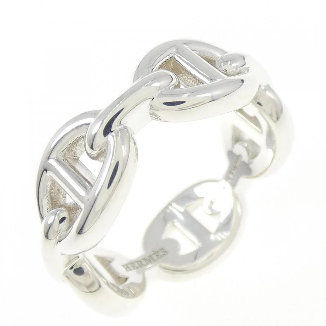 HERMES CHAINE D'ANCRE ENCHAINE RING: Hermes Chaine d'Ancre Enchaine Ring Brand: HERMES Type/Style: Hermes Ring Material: 925Silver, Color: SILVER Size: US5 3/4(51) Accessories: None Accessories Notice: When purchasing pre-owned goods,