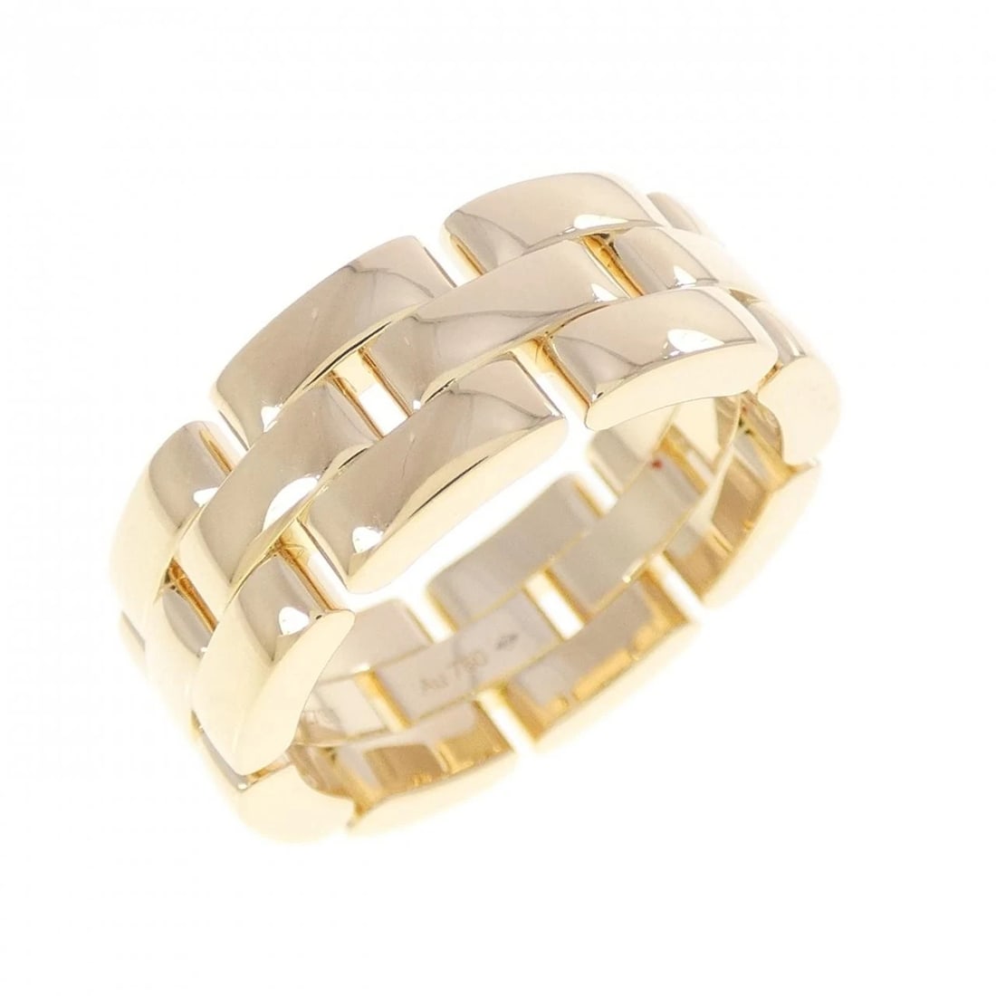 CARTIER MAILLON PANTHERE RING: Cartier Maillon PANTHERE Ring Brand: CARTIER Type/Style: Cartier Ring Material: 750 yellow gold, Color: YELLOW GOLD Size: US7 1/4(55) Accessories: None Accessories Notice: When purchasing pre-owned