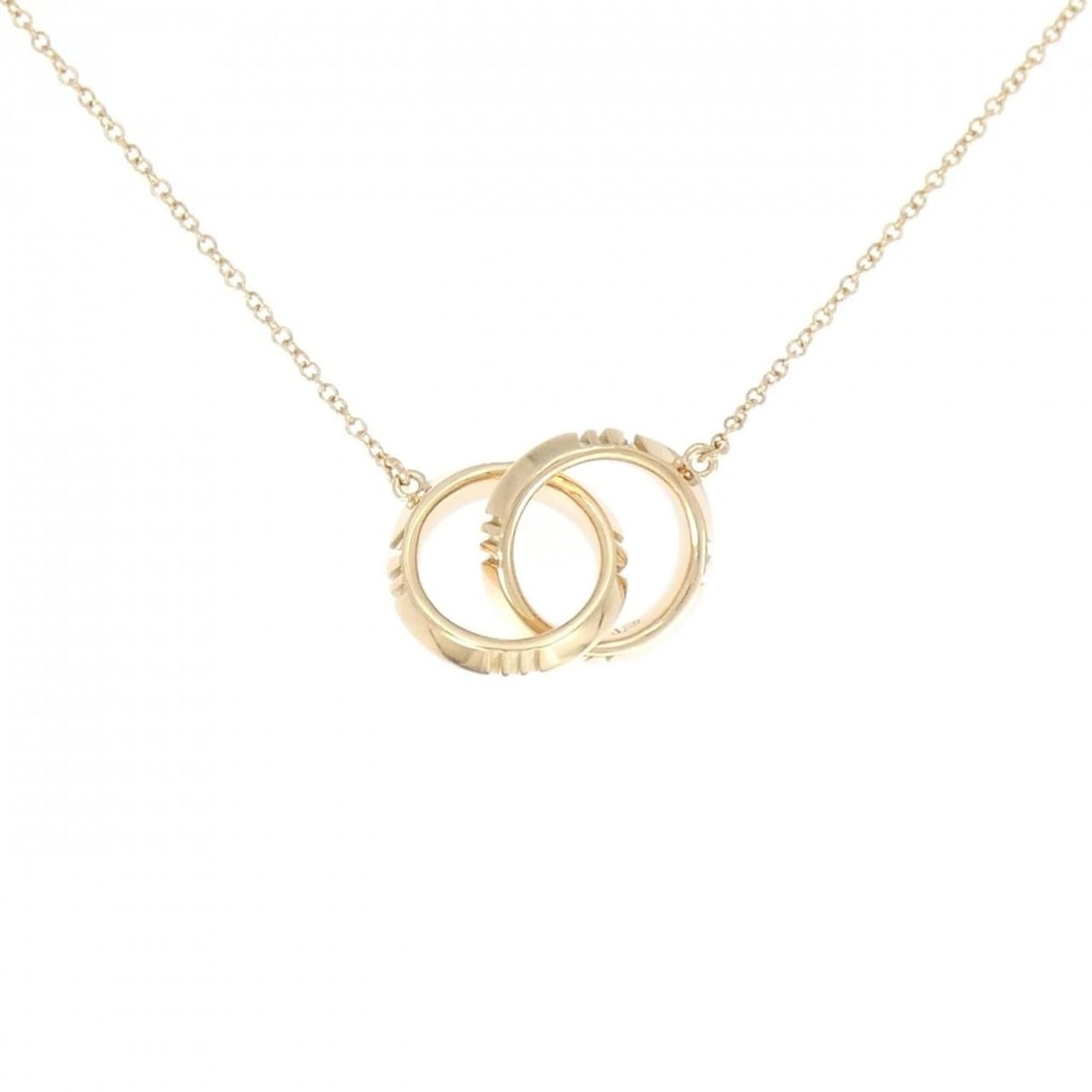 TIFFANY&CO. X CLOSED INTERLOCKING NECKLACE: TIFFANY&Co. X Closed Interlocking Necklace Brand: TIFFANY&Co. Type/Style: TIFFANY&Co. Necklace Material: 750 Pink Gold, Color: PINK GOLD Size: Length40?45cmActual Size Motif maximum width approx.:
