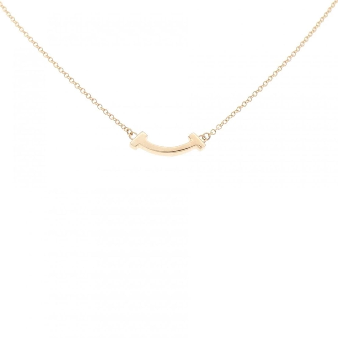 TIFFANY & CO. T SMILE MINI NECKLACE: TIFFANY & Co. T Smile Mini Necklace Brand: TIFFANY&Co. Type/Style: TIFFANY&Co. Necklace Material: 750 Pink Gold, Color: PINK GOLD Size: Length41?45cmActual Size Pendant length approx. x width approx.: