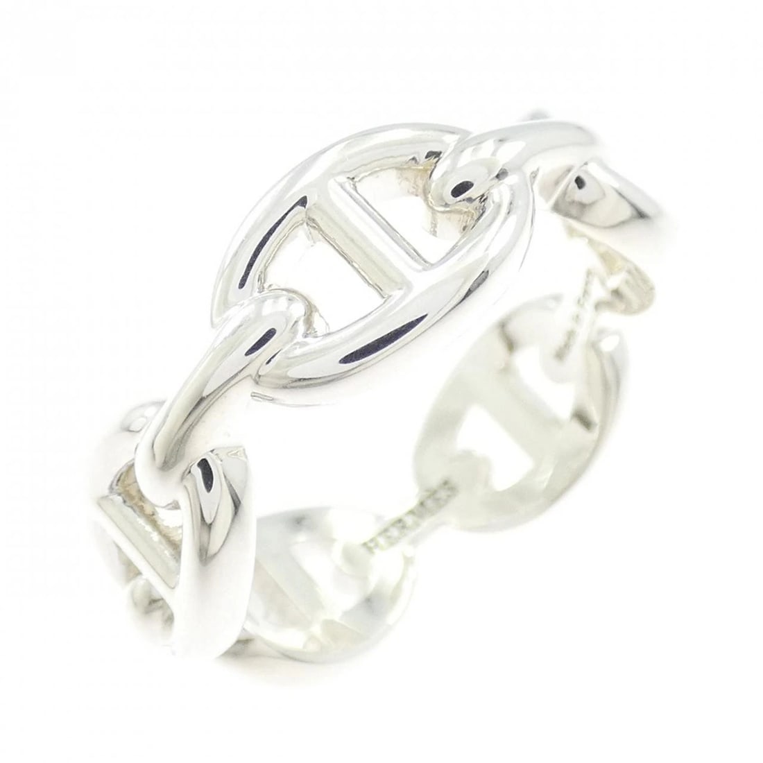 HERMES CHAINE D'ANCRE ENCHAINE RING: Hermes Chaine d'Ancre Enchaine Ring Brand: HERMES Type/Style: Hermes Ring Material: 925Silver, Color: SILVER Size: US7(55) Accessories: None Accessories Notice: When purchasing pre-owned goods,
