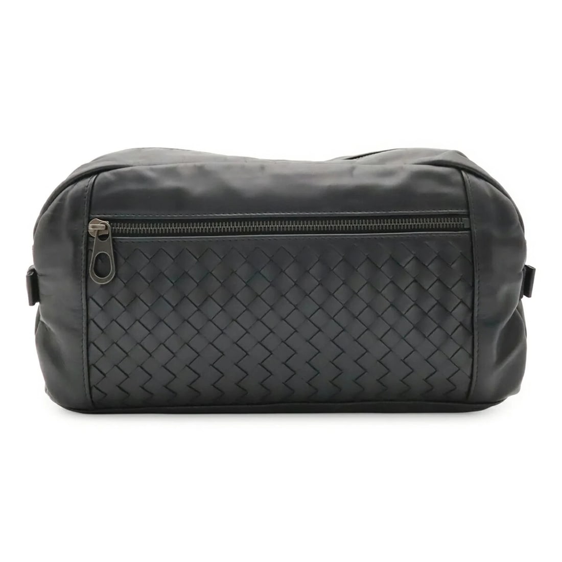 BOTTEGA VENETA INTRECCIATO BAG BODY WAIST LEATHER: BOTTEGA VENETA Intrecciato Bag Body Waist Leather Brand: Bottega Veneta Type/Style: Sling bag Material: Leather Color: Black Size: (HxWxD) 17cm x 29cm x 8.5cm / 6.69inch x 11.41inch x 3.34inch Acc