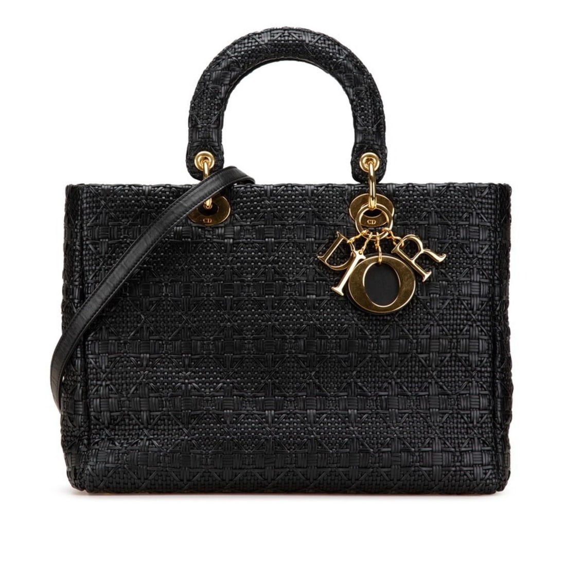 CHRISTIAN DIOR DIOR LADY HANDBAG SHOULDER BAG: Christian Dior Dior Lady Handbag Shoulder Bag Brand: Christian Dior Type/Style: Handbag, Shoulder bag Material: Leather Color: Black Size: (HxWxD) 23cm x 31cm x 12cm / 9.05inch x 12.2inch x 4.72inch