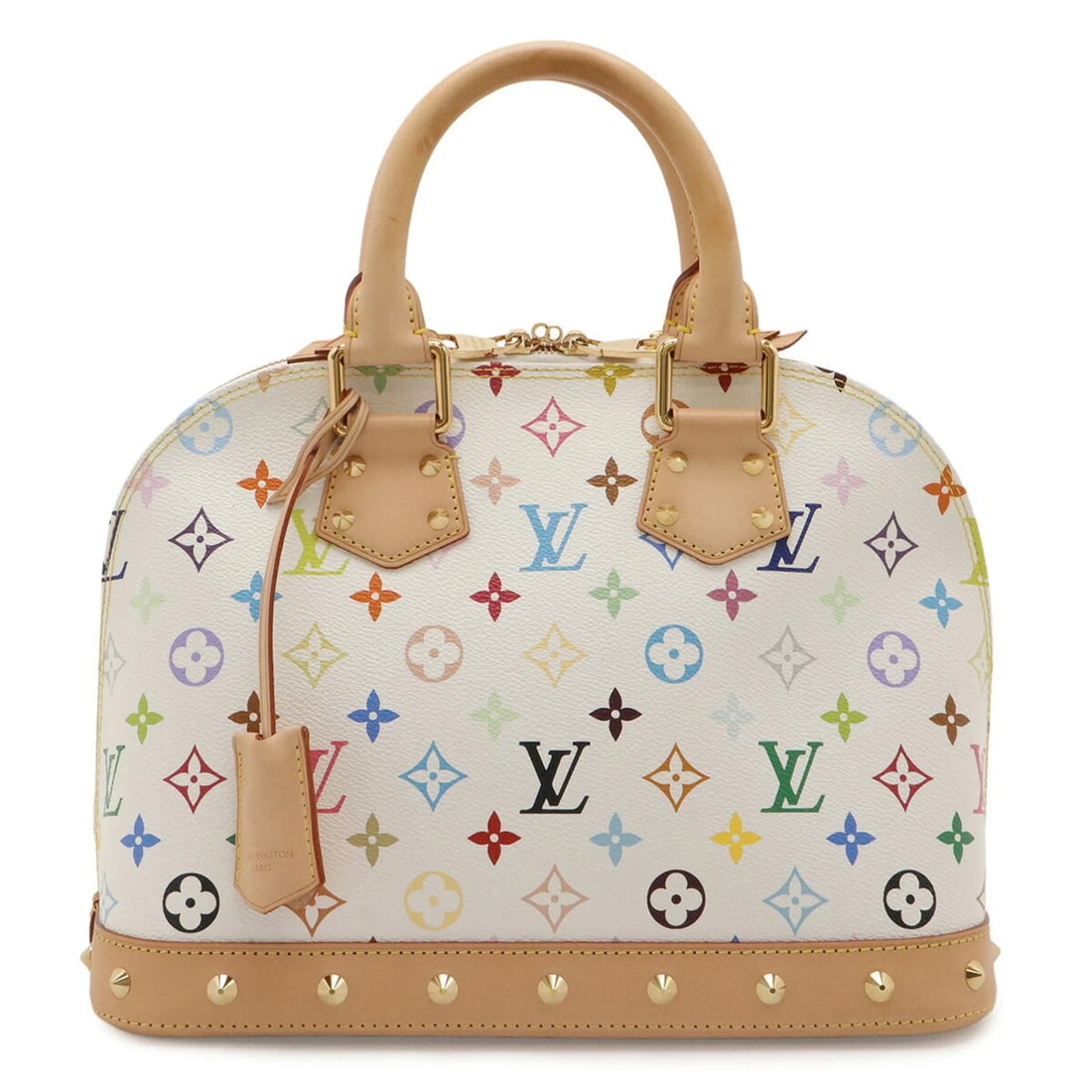 LOUIS VUITTON MONOGRAM MULTICOLOR ALMA HANDBAG: Louis Vuitton Monogram Multicolor Alma Handbag Brand: Louis Vuitton Type/Style: Handbag Material: Monogram Multicolore Color: Blanc, Monogram, Multi-color, White Size: (HxWxD) 23cm x 34.5cm x 16cm / 9