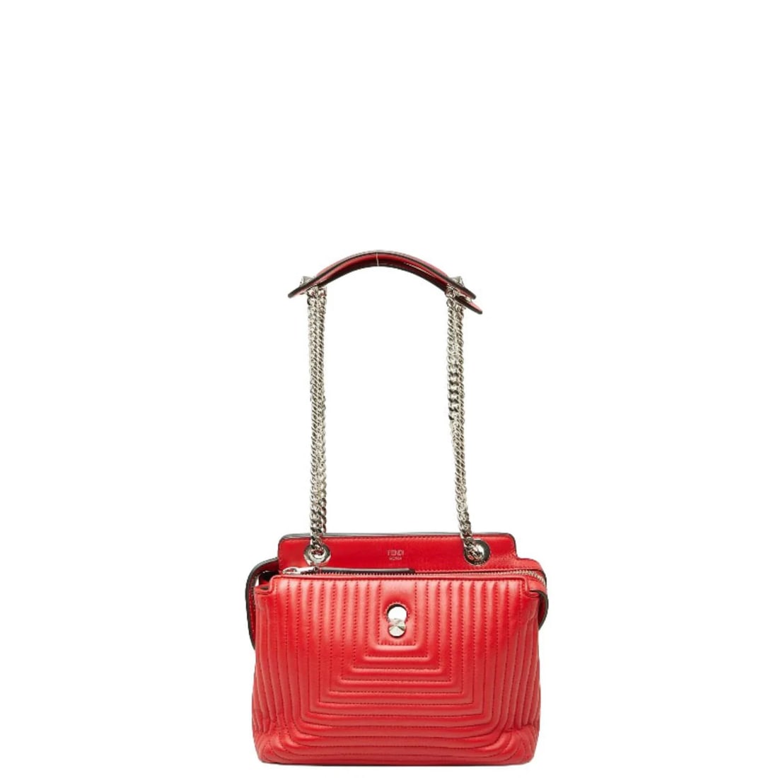 FENDI.COM CLICK CHAIN SHOULDER BAG RED LEATHER: Fendi.com Click Chain Shoulder Bag Red Leather Brand: Fendi Type/Style: Pouch, Shoulder bag Material: Leather Color: Red color Size: (HxWxD) 20cm x 23cm x 10.5cm / 7.87inch x 9.05inch x 4.13inch A
