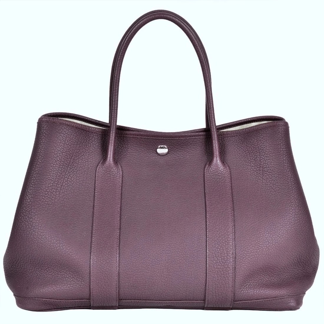 HERMES GARDEN PM TOTE BAG, NEGONDA, O STAMP: HERMES Garden PM Tote Bag, Negonda, O Stamp Brand: Hermes Type/Style: Tote bag Material: Negonda leather Color: Cassis, Purple Size: (HxWxD) 26cm x 36cm x 17cm / 10.23inch x 14.17inch x 6.69inch