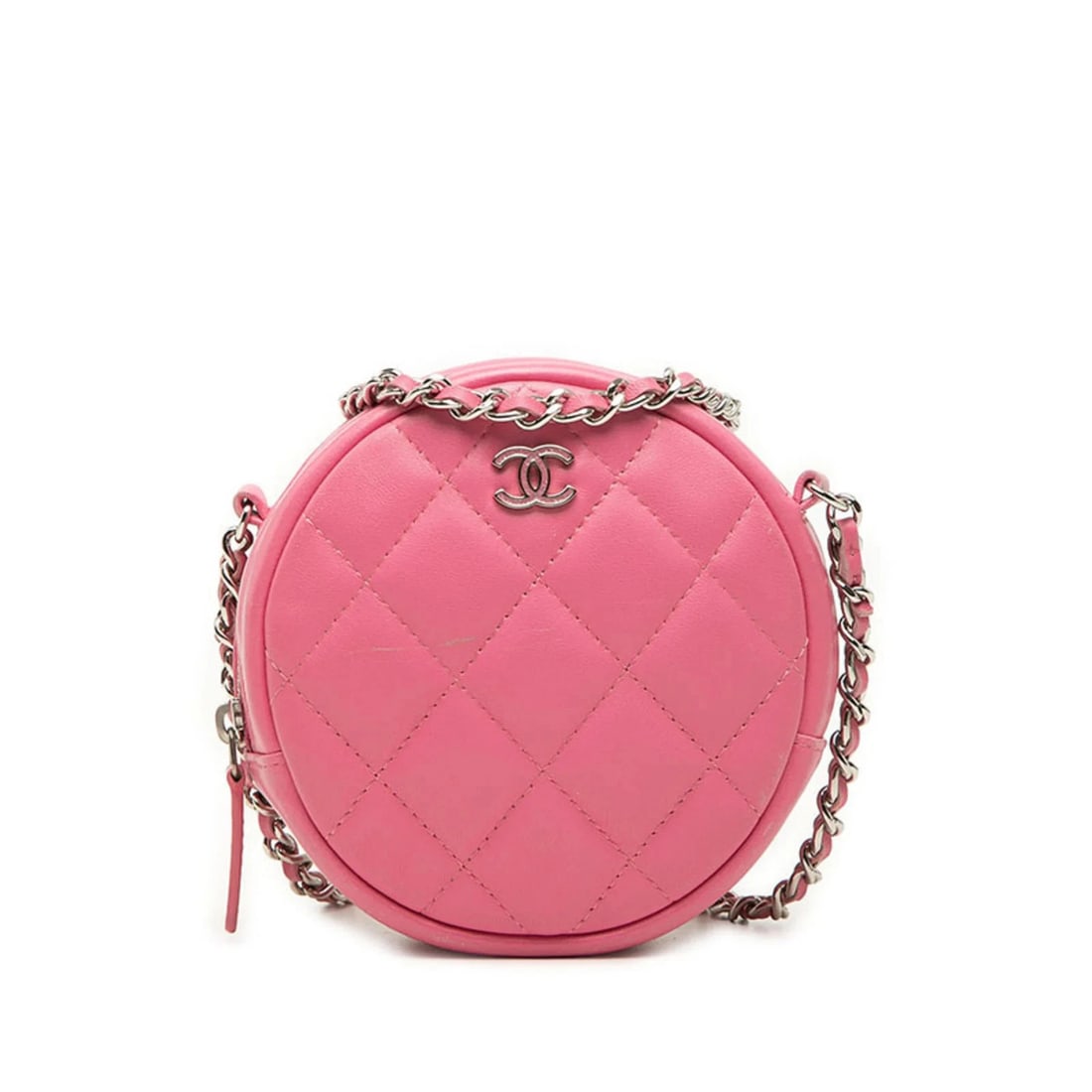 CHANEL MATELASSE COCO MARK CROSSBODY CHAIN SHOULDER BAG: Chanel Matelasse Coco Mark Crossbody Chain Shoulder Bag Brand: Chanel Type/Style: Shoulder bag Material: None Color: Pink Size: (HxWxD) 12cm x 12cm x 4.5cm / 4.72inch x 4.72inch x 1.77inch