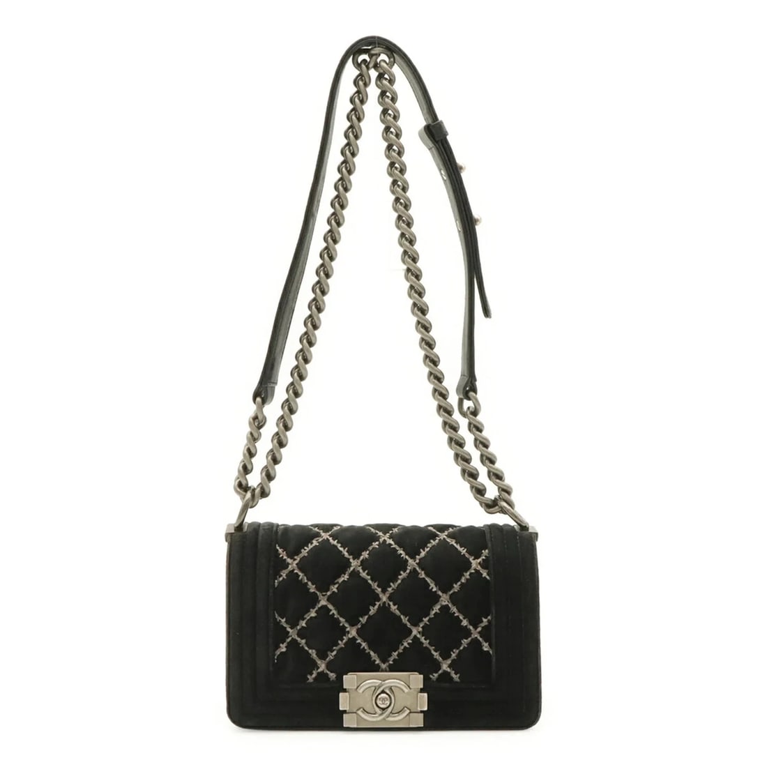 CHANEL BOY CHANEL MATELASSE COCO MARK CHAIN BAG SHOULDER: CHANEL Boy Chanel Matelasse Coco Mark Chain Bag Shoulder Brand: Chanel Type/Style: Shoulder bag Material: Leather Color: Black Size: (HxWxD) 13cm x 20cm x 6cm / 5.11inch x 7.87inch x 2.36inch Acce
