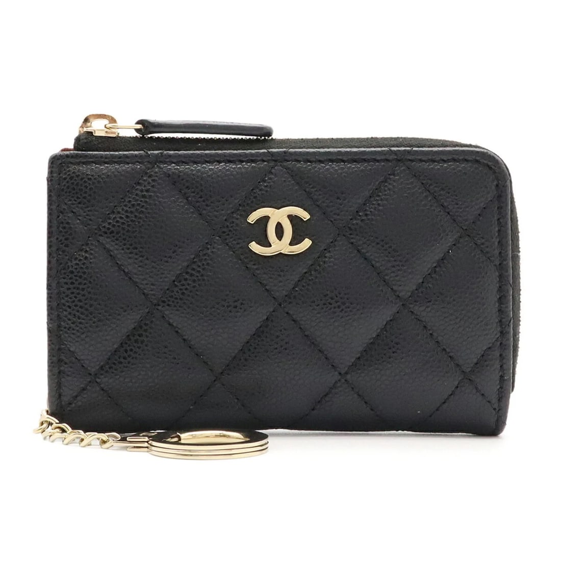 CHANEL MATELASSE COCO MARK WALLET/COIN PURSE: CHANEL Matelasse Coco Mark Wallet/Coin Purse Brand: Chanel Type/Style: Coin purse/coin case Material: Grained Calfskin Color: Black Size: (HxWxD) 7.5cm x 11.5cm / 2.95inch x 4.52inch Accessories: