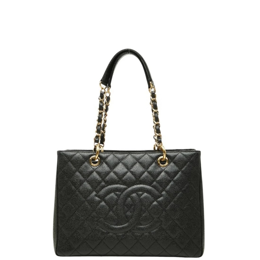 CHANEL COCO MARK GRAND SHOPPING TOTE BAG BLACK: Chanel Coco Mark Grand Shopping Tote Bag Black Brand: Chanel Type/Style: Shoulder bag Material: Grained Calfskin Color: Black Size: (HxWxD) 24cm x 33cm x 13cm / 9.44inch x 12.99inch x 5.11inch