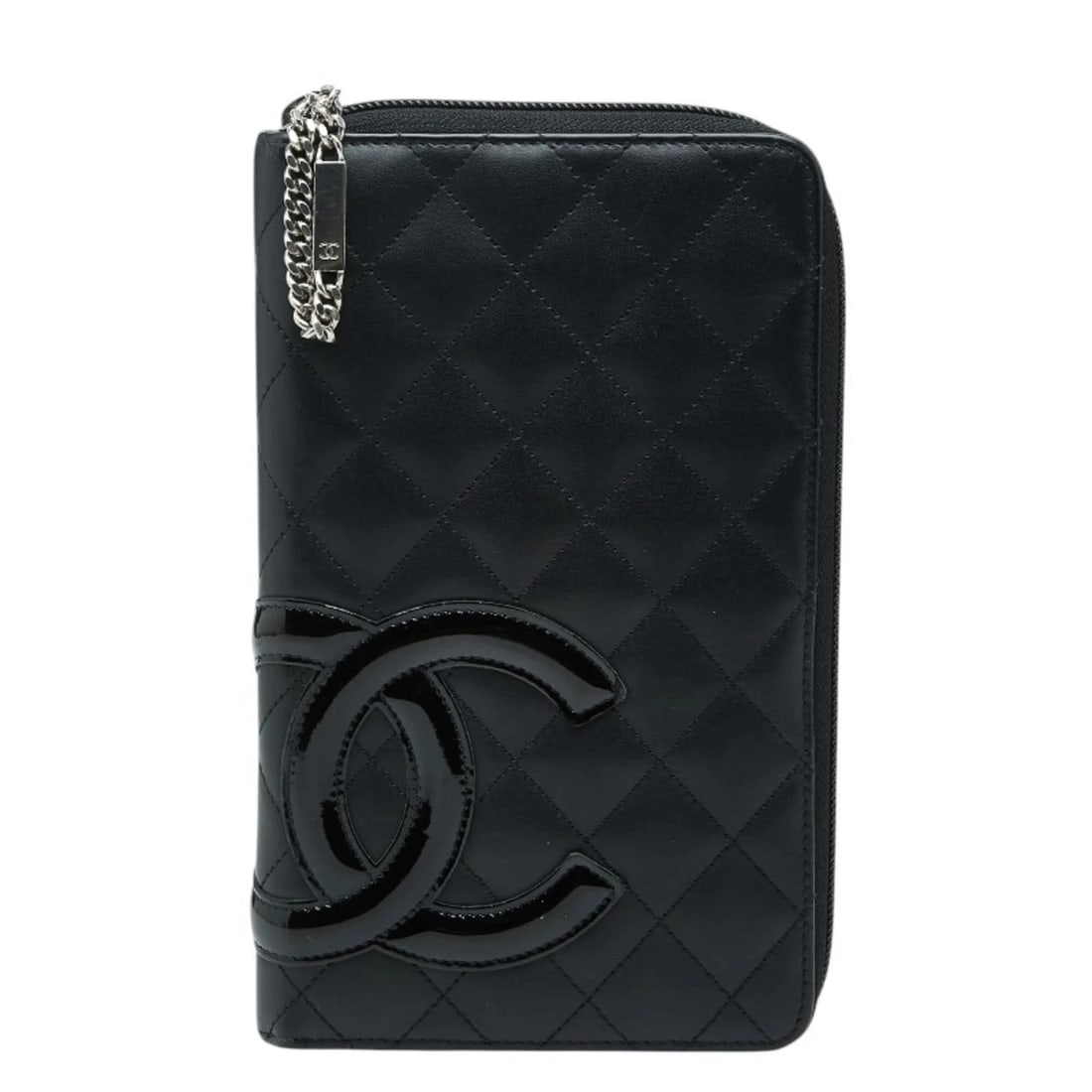 CHANEL CAMBON MARK ROUND ZIPPER LONG WALLET: Chanel Cambon Mark Round Zipper Long Wallet Brand: Chanel Type/Style: Long wallet (bi-fold) Material: Leather Color: Black Size: (HxWxD) 20.5cm x 12.5cm x 2cm / 8.07inch x 4.92inch x 0.78inch Acce
